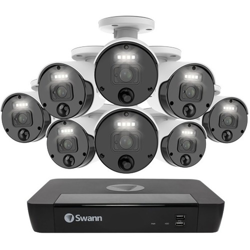 SWANN Physical Security Video Surveillanc 8 CH X 8 CAM MASTERS SERIES 5MP 4K 2TB