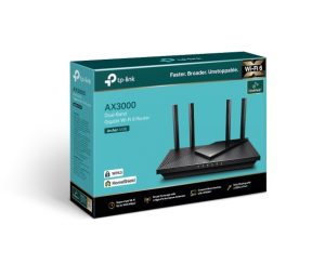 TP-Link Archer AX55 AX3000 Dual Band Gigabit Wi-Fi 6 Router, 2402 Mbps 5GHz, OFDMA, OneMesh, 4x High-Gain Antenna, Improved Battery, Alexa Compatible