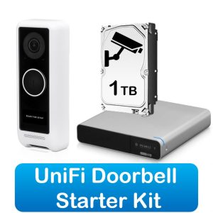 Ubiquiti UniFi Doorbell Starter Kit, Protect G4 Doorbell W/ UCK-G2-PLUS, 1TB Pre-Installed, 2MP Video W/ Night vision, PIR Sensor - On Promotion